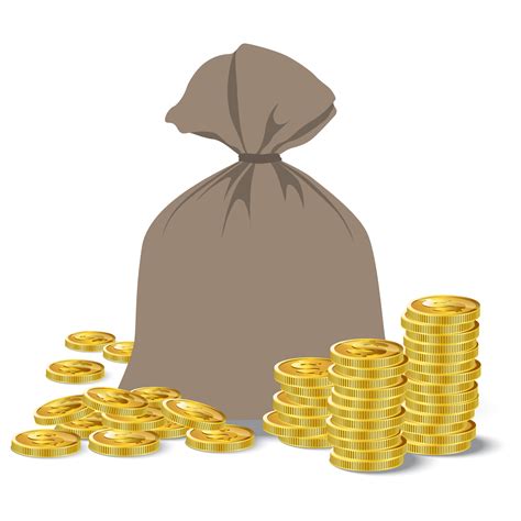 Money Bag Full Of Coins 15082211 Png