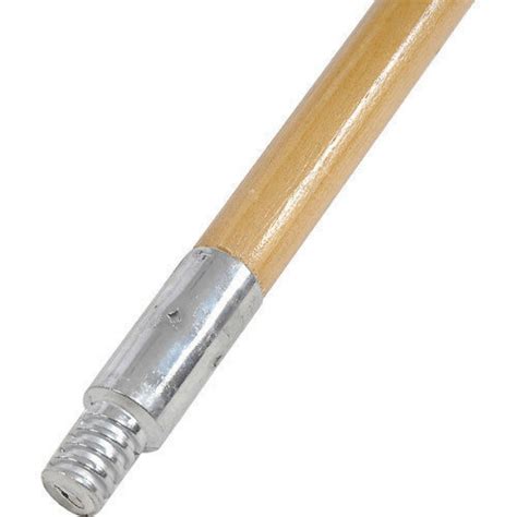 Carlisle 4526700 Lacquered Wood Broom Handle With Metal Threaded Tip