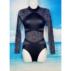 Balera Swim Nwt Womans Black Leotard Long Sleeve Dance Backless