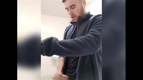 Masculine Guy Has Intense Orgasm In Public Bathroom Pornhub Gay