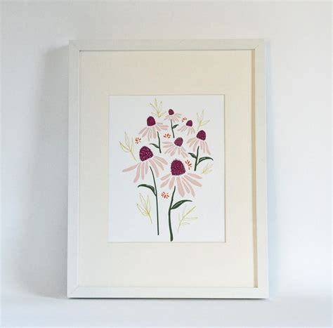 Coneflower Bouquet Print - Etsy