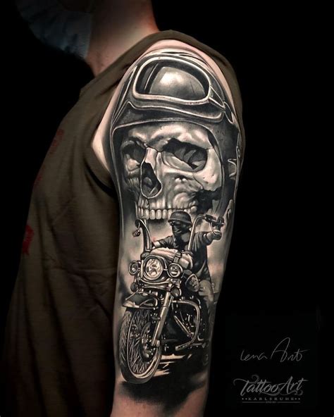 Pin By Sisa On Black White Tattoo Biker Tattoos Biker Tattoos