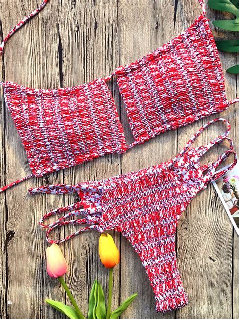 Bikini Maillot De Bain En Plis Taille Haute Avec Bretelles Avec Epaule D Nud E Bicolores Maillot