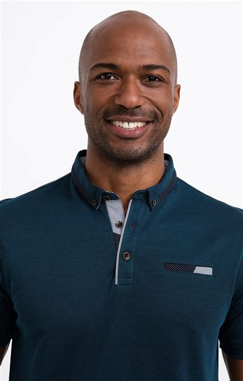 Armand Thiery Polo Manches Courtes Léger Pétrole Homme Polos Tee