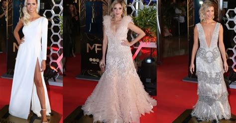Off White Nude Y Champagne El Look Favorito De Las Famosas En La Gala De Los Mart N Fierro