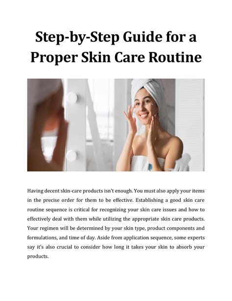 Proper Skin Care Routine Step By Step Guidepdf Docdroid