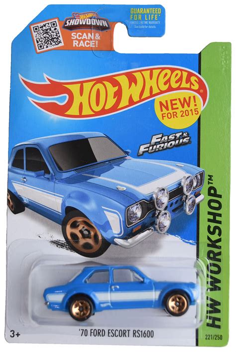Hot Wheels 70 Ford Escort RS1600 HW Workshop 221 250 Blue White Walmart