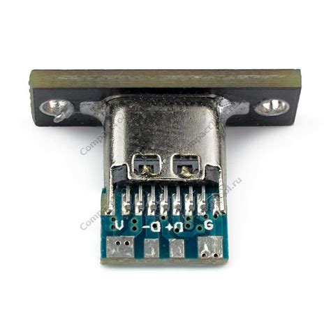 Разъем Type-C Female на плате 4-pin купить в интернет-магазине ...