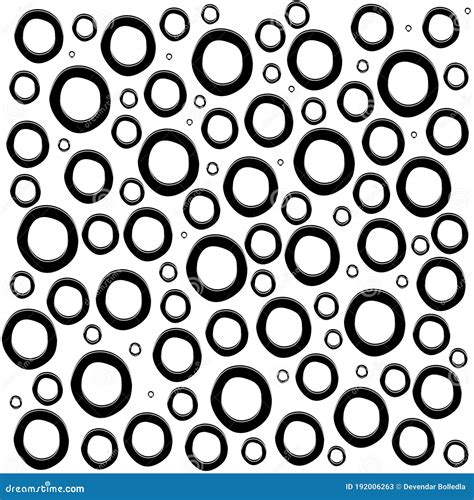Circular Shapes Pattern Making On Plain White Background Stock