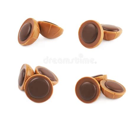 Toffee Caramel Chocolate Candy Isolated Stock Photo - Image of studio, almond: 107557806