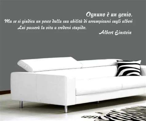 WALL STICKERS ADESIVI MURALI Albert Einstein Aforismi Frasi Famose