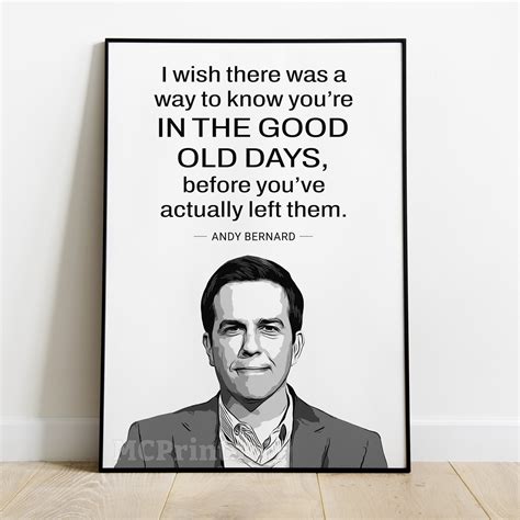 Printable Andy Bernard Tv Show Poster Hilarious Poster For Etsy