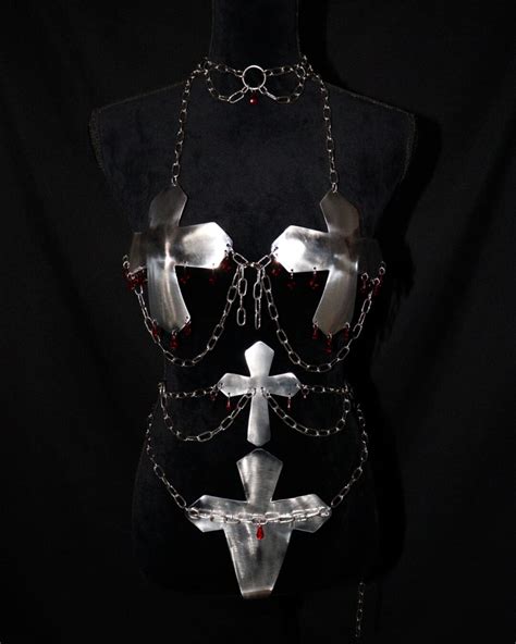 Crux Swarovski Crystal Armor Bikini Full Set Chains Of Metal