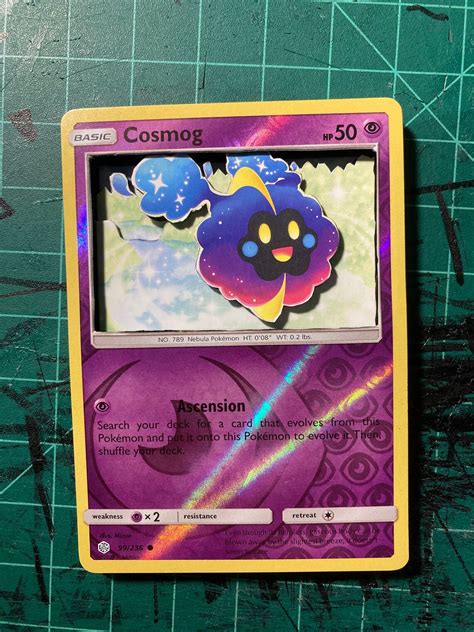 3d Pokemon Card Cosmog 99236 Reverse Holo Etsy