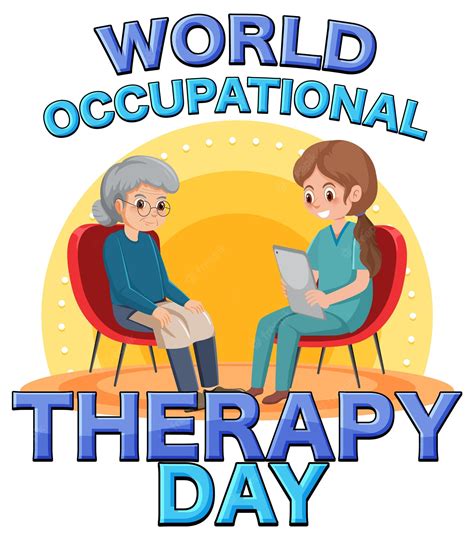 Premium Vector World Occupational Therapy Day Text Banner Design