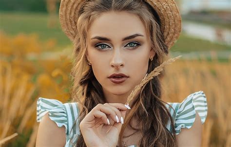 Alina Bozhko Vara Cowgirl Model Summer Face Woman Hat Hd