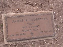 James Arthur Ledbetter 1896 1974 Mémorial Find a Grave