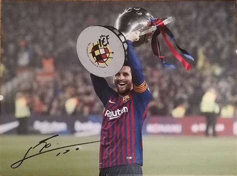 Messi Signed Champions League Canvas - Authentic Memorabilia