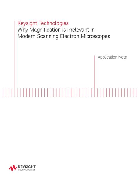Magnification in Modern Scanning Electron Microscopes | PDF | Scanning ...