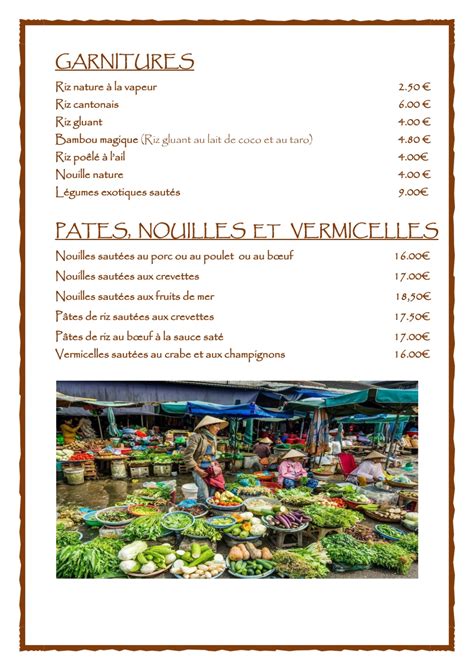 Carte Et Menus Escale Saigon Paris Thefork