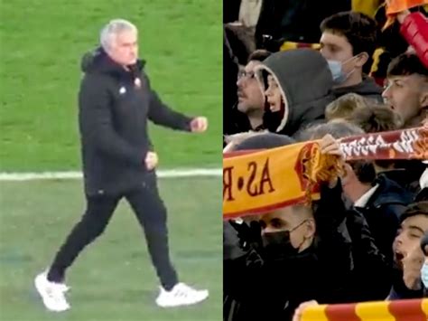 AS Roma fans in full voice at kick-off as Jose Mourinho matches their ...