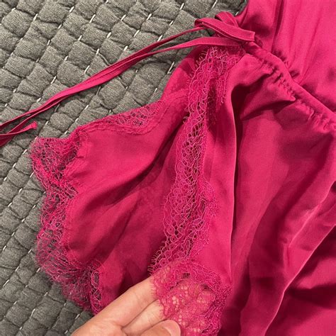 Victorias Secret Hot Pink Corset Back Romper So Depop