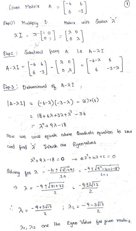 Solved Find The Eigenvalues And Normalized Eigenvectors I E