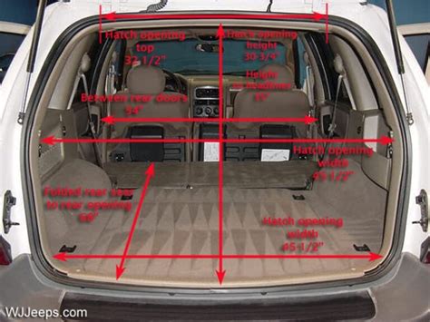 Jeep Grand Cherokee Interior Dimensions A Comprehensive Guide