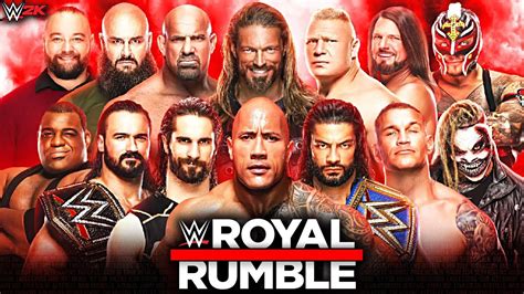 WWE Royal Rumble 2021 30 Man Royal Rumble Match WWE 2K Prediction