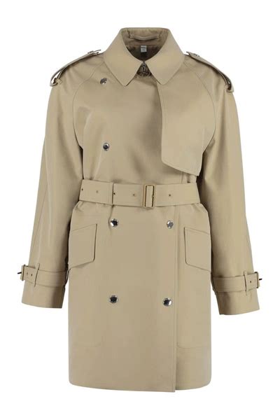 Burberry Belted Gabardine Trench Coat In Beige Modesens