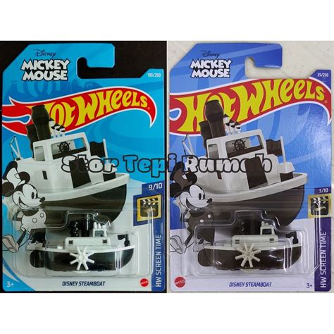Hot Wheels Disney Steamboat Hw Fantasy Screen Time Mickey Mouse Shopee Malaysia