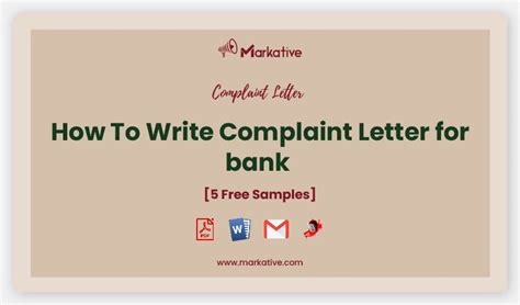 How To Write Attractive Bank Complaint Letter 5 Templates Markative