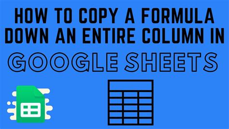 How To Copy A Formula Down An Entire Column In Google Sheets Youtube