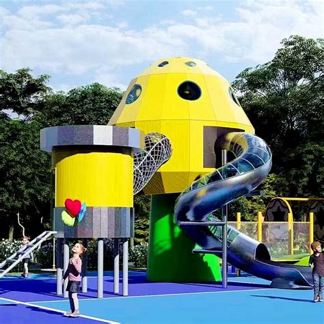 Custom Outdoor Playground Equipment Park Kids Stainless Steel Slides ...