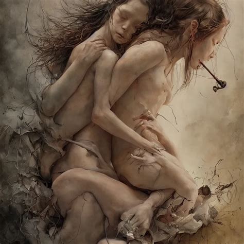 Angels Kissing 3 D Render Esao Andrews Jenny Stable Diffusion