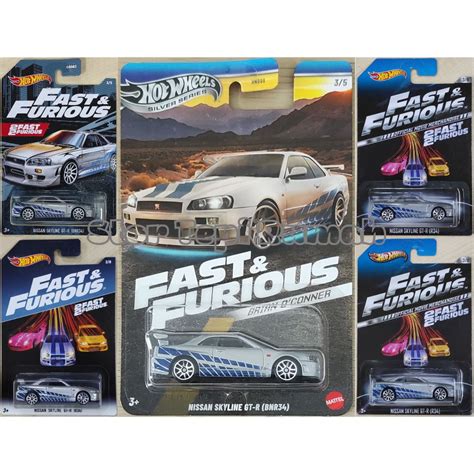 Hot Wheels Silver Series Nissan Skyline GT R BNR HW R Fast Furious Brian O Conner