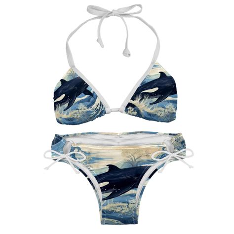 Whale Detachable Sponge Adjustable Strap Bikini Set Two Pack Swimsuits For All Occasions
