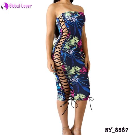 Wholesale Women Fashion Floral Printed Sexy Hot Bodycon Midi Dress Buy Bodycon Dress Club