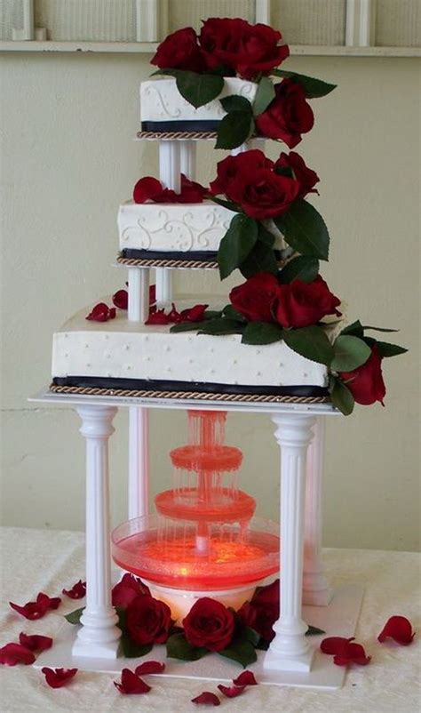 Twilight's Priestess (Emmett Cullen) | Wedding cake red, Fountain ...