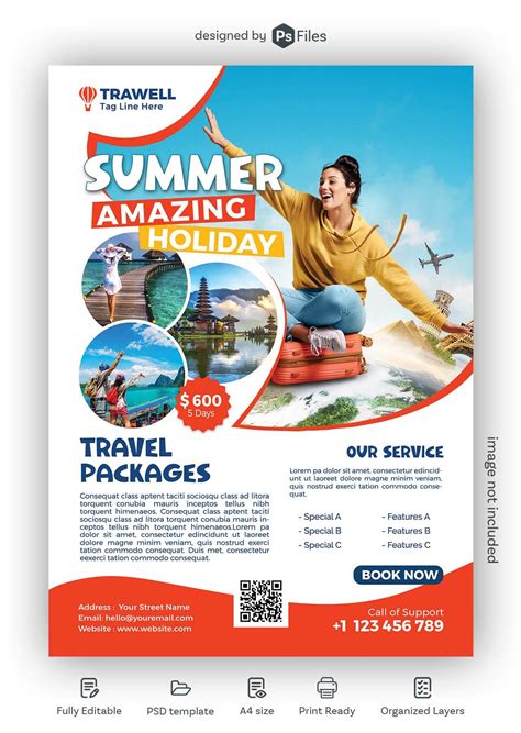 Tour Travel Agency Advertisement Ad Free Psd Flyer Psfiles