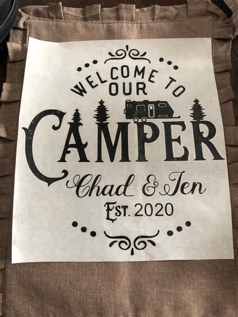Welcome To Our Camper Decal Camping Decals Camper Decals Etsy