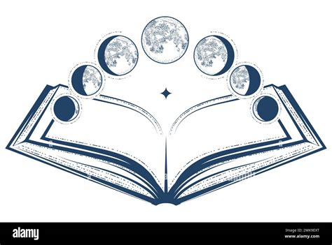 Open Magic Dream Book And Lunar Phases Phase Of The Moon Astrology