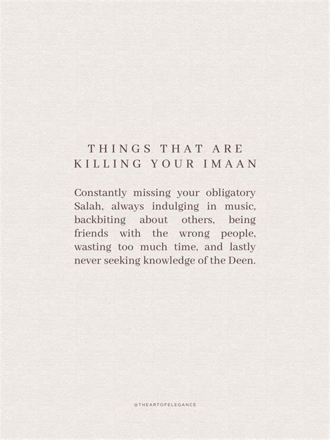 Things That Are Killing Your Imaan Islamic Quotes Quran Quotes