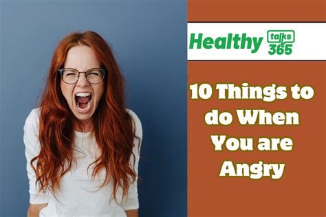 10 Things to do When You are Angry - Healthy Talks 365