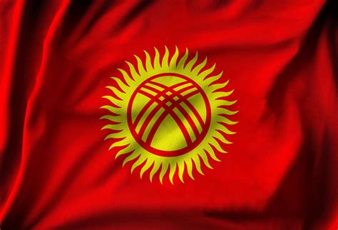 Flag of Kyrgyzstan 10178398 Stock Photo at Vecteezy
