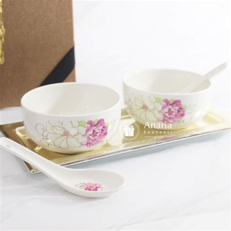 Jual Souvenir Pernikahan Mangkok T Set Wedding Kado Pernikahan