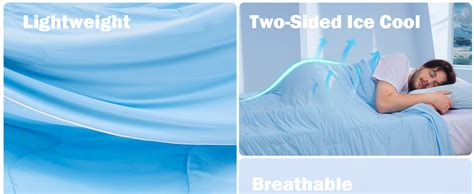 Amazon Qutool Cooling Blankets For Hot Sleepers Summer Comforter For Night Sweats Full