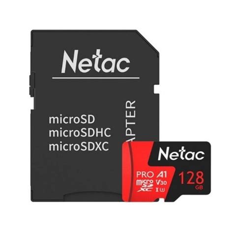 Карта памяти 128Gb - Netac P500 Pro MicroSDHC NT02P500PRO-128G-R с ...