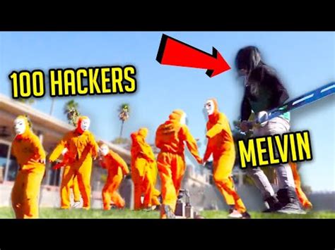 100 Hackers VS Melvin PZ9 Battle Royale! 😱 In Spy Ninjas Safe House ...