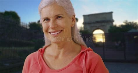 Cute Mature Black Woman Smiling At Camera Near Eiffel Tower Stock Video Video Of American